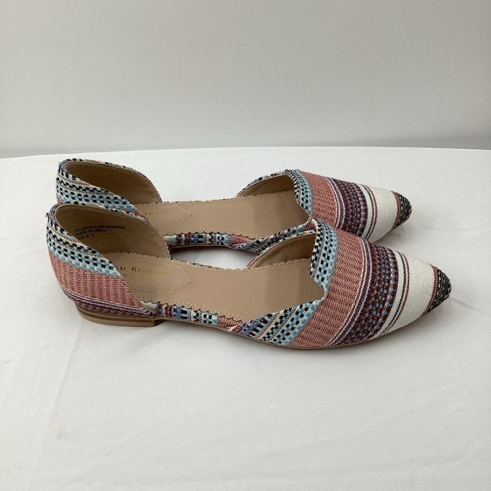 Isaac Mizrahi D’Orsay Tapestry Striped Flats